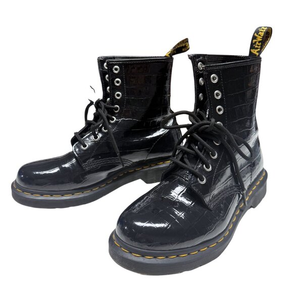 Dr. Martens 1460 Patent Croc Emboss Boots – US 8 / EU 39 – Excellent Condition - Picture 1 of 17